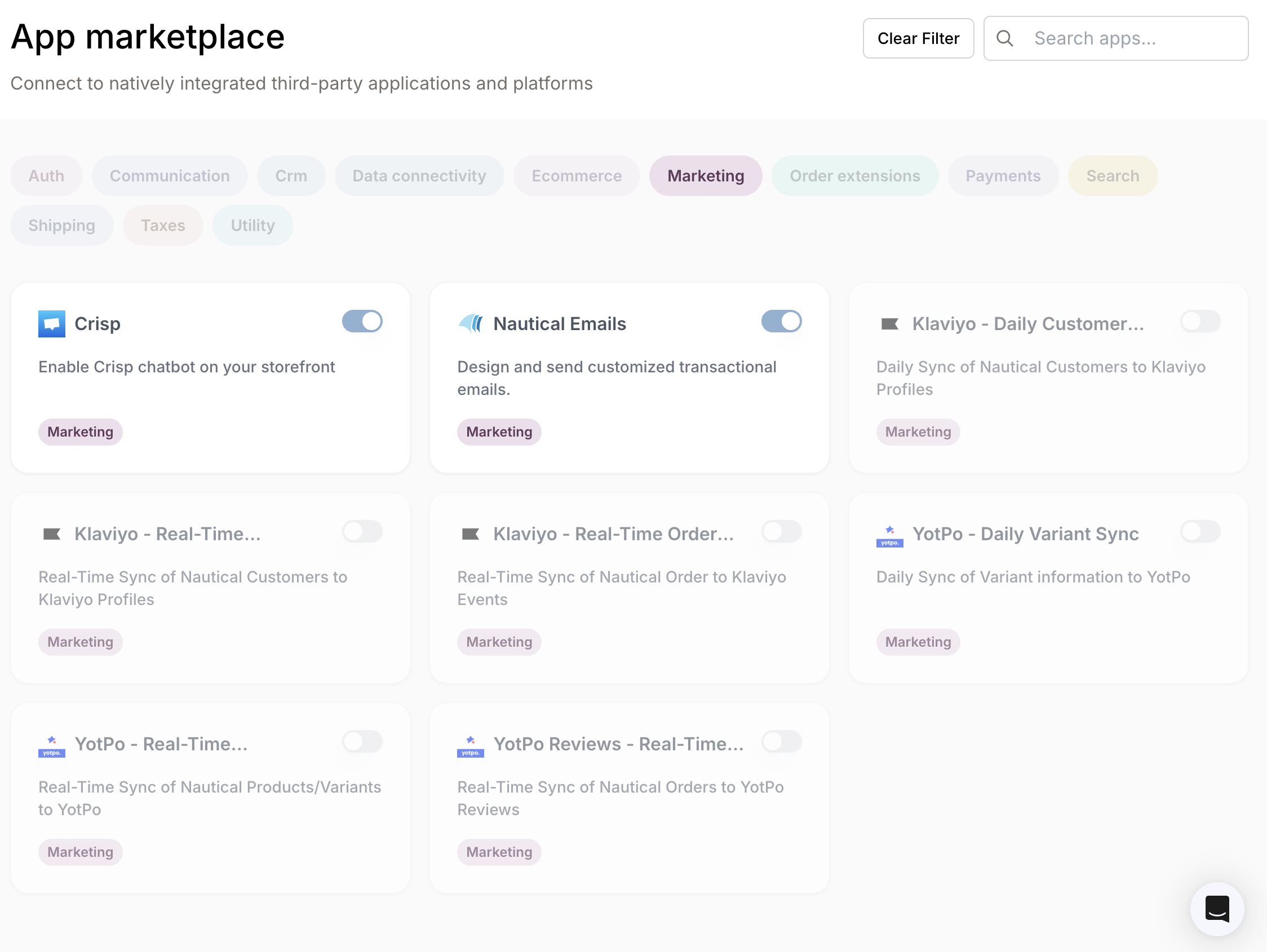App Marketplace overview