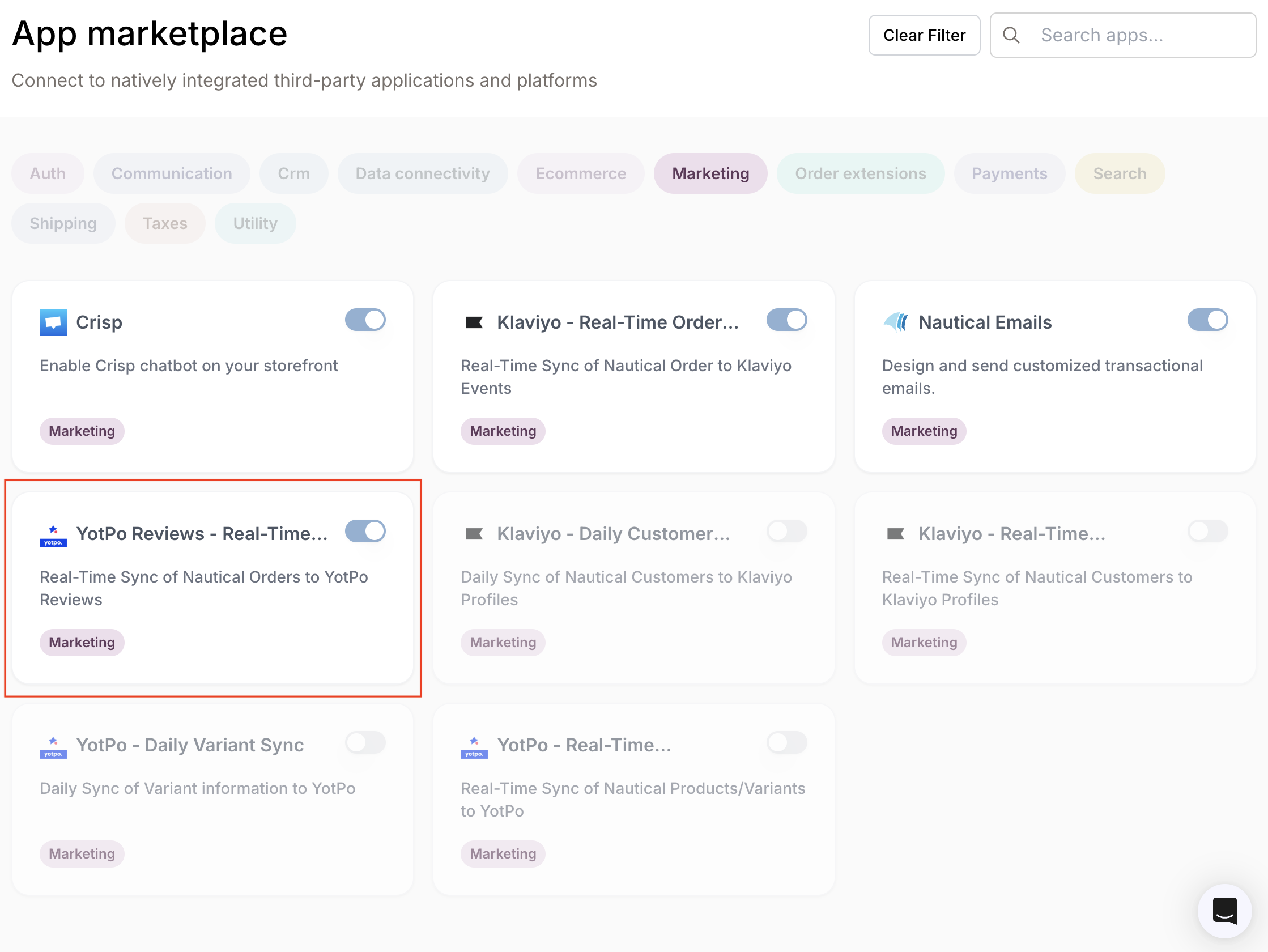 Yotpo Marketplace Activation