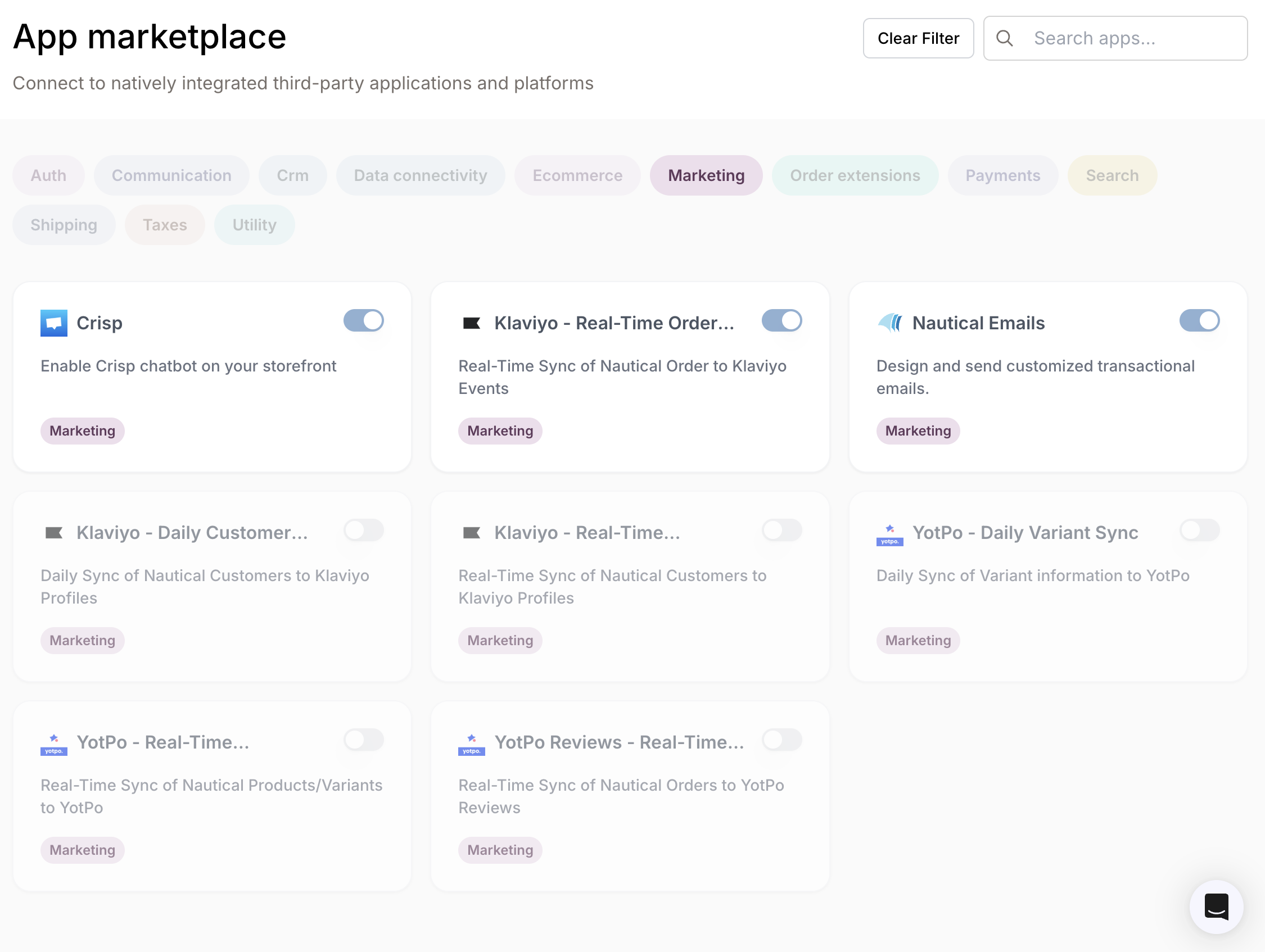 App Marketplace overview